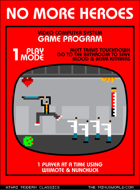 Juegos actuales con portadas al estilo Atari 2600 Nomoreheroes
