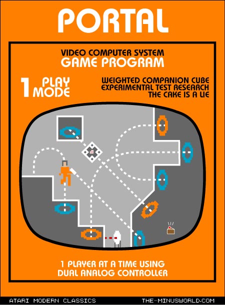 Juegos actuales con portadas al estilo Atari 2600 Portal